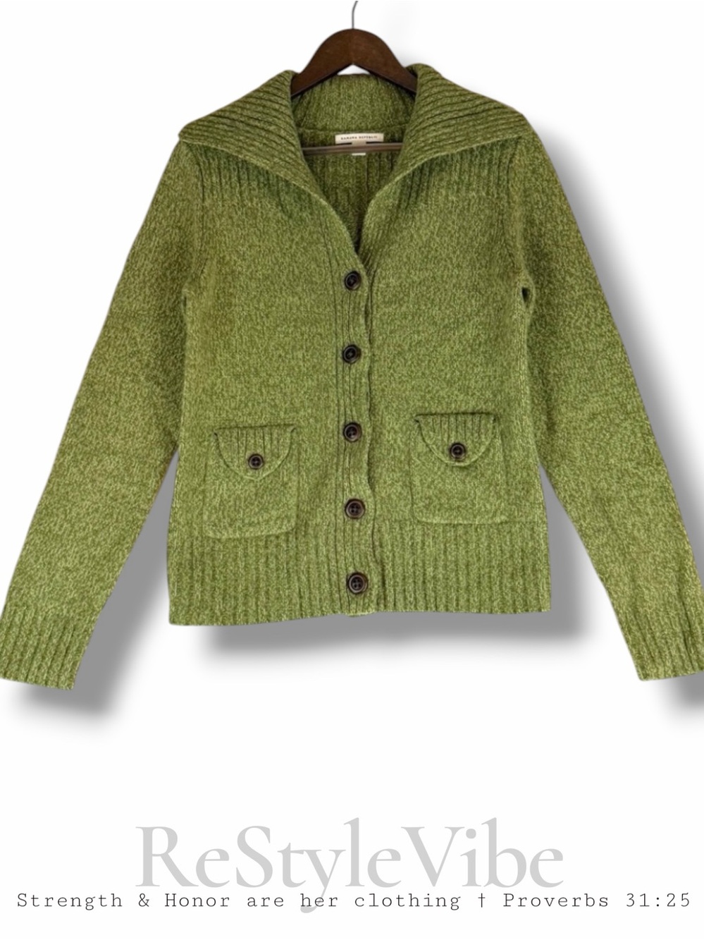 BANANA REPUBLIC Women’s Size M Sweater Cardigan Cowl Neck Wool Angora Blend